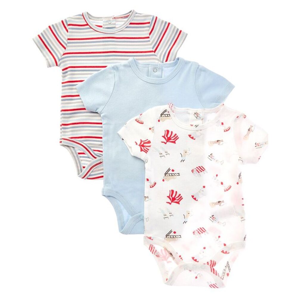 Shabby Chic Baby-Boys  3Pk Bodysuits, White